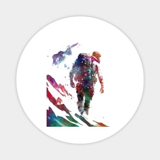 Mountaineer climbing sport art #mountaineer #climbing #sport Magnet